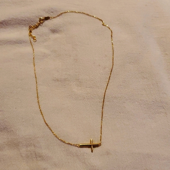 Vintage RCI 14K Turkey Marked Gold Cross Necklace - Picture 1 of 2